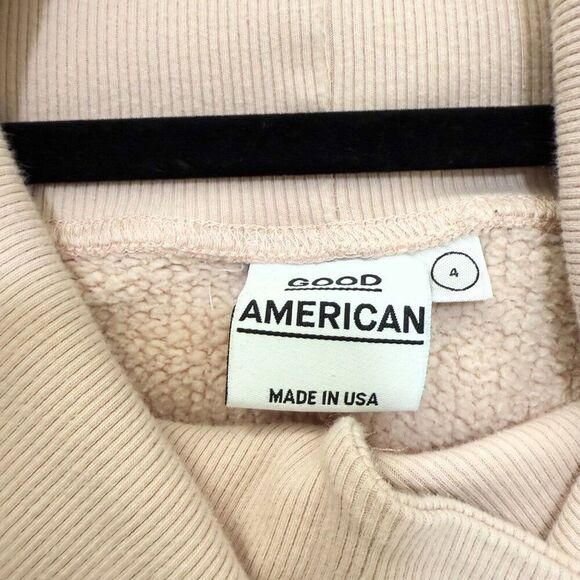 Women Good American Women’s Crossover Sweatshirt in Blush Pink Size 4 - Picture 6 of 7